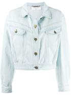 Alberta Ferretti Cropped Denim Jacket - Blue