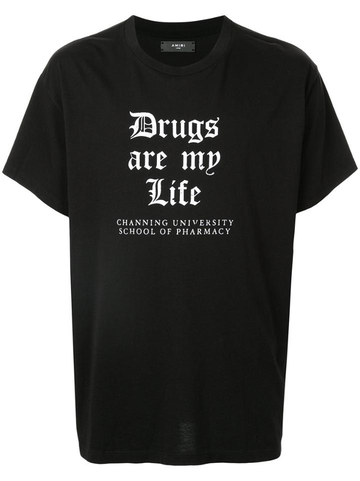 Amiri Drugs Are My Life T-shirt - Black