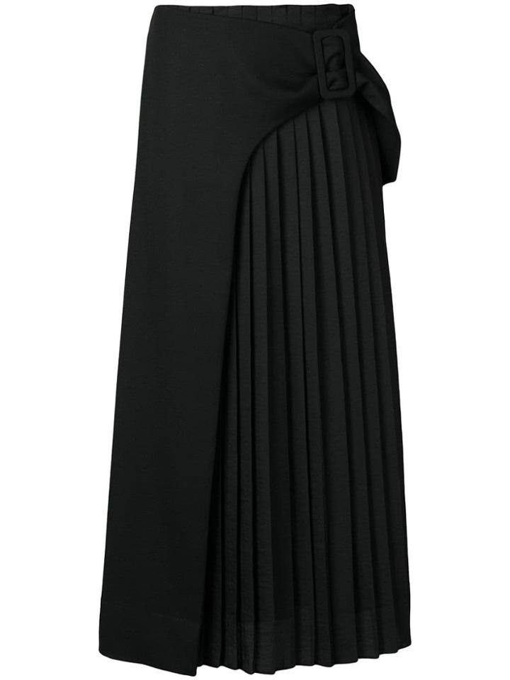 Rejina Pyo Linda Midi Button Skirt - Black
