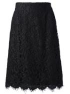 Christian Lacroix Vintage Floral Lace Skirt, Women's, Size: 44, Black