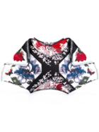 Alexander Mcqueen De Manta Floral Table Cloth Clutch, Women's, Black, Polyester/leather