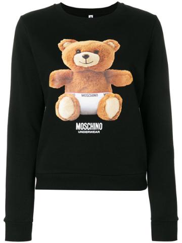 Moschino Underwear Teddy Print Sweatshirt - Black
