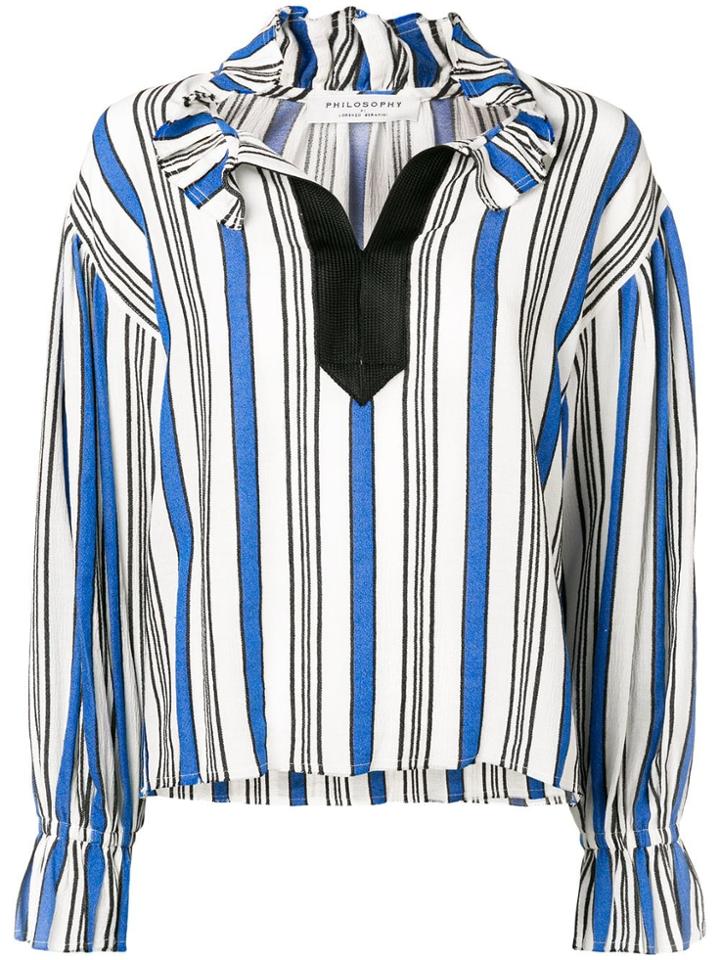 Philosophy Di Lorenzo Serafini Striped Shirt - Blue