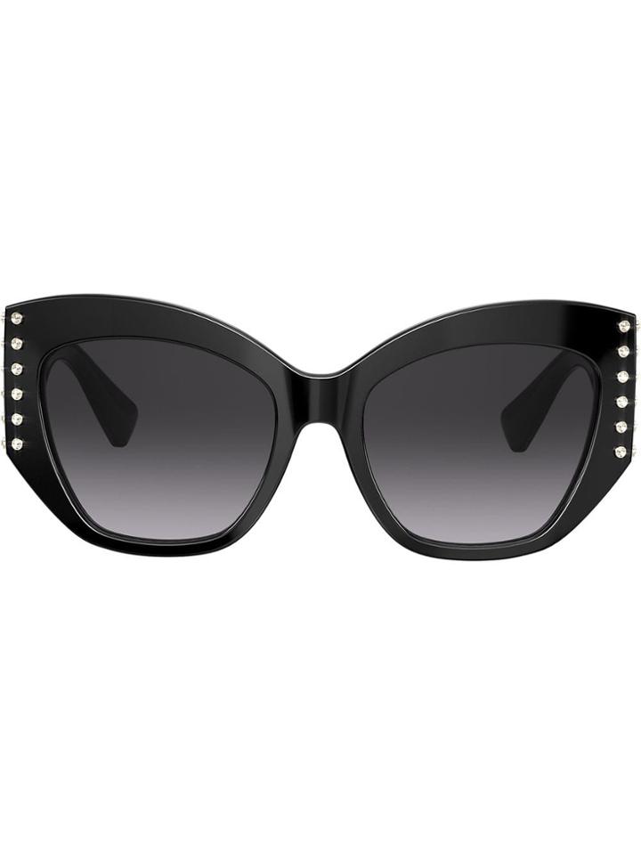 Valentino Eyewear Embellished Frames Black Cat Eye Sunglasses