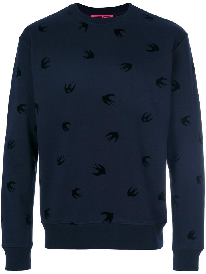 Mcq Alexander Mcqueen - Swallow Sweatshirt - Men - Cotton/spandex/elastane - M, Blue, Cotton/spandex/elastane
