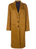 Joseph Long Single Breasted Coat - Brown