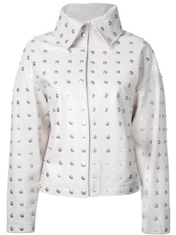 Donnah Mabel - Studded Jacket - Women - Leather - 0, Women's, White, Leather
