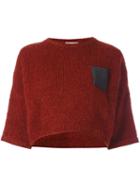 Brunello Cucinelli Cropped Jumper, Women's, Size: Small, Red, Silk/polyamide/cashmere/virgin Wool
