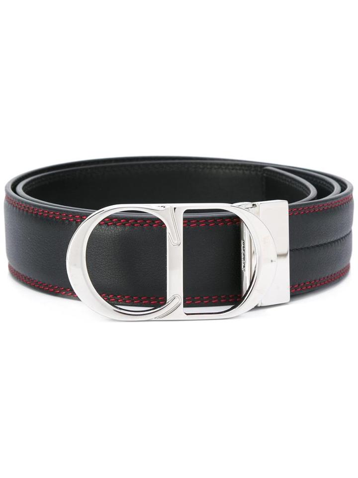 Dior Homme Logo Buckle Belt, Men's, Size: 105, Black, Calf Leather
