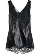 Stella Mccartney 'anastasia' V-neck Lace Camisole, Women's, Size: 40, Black, Silk/acetate/viscose