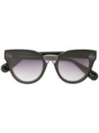 Christopher Kane Eyewear Crystal Embellished Cat Eye Sunglasses -