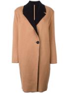 Fausto Puglisi Single Breasted Coat - Brown
