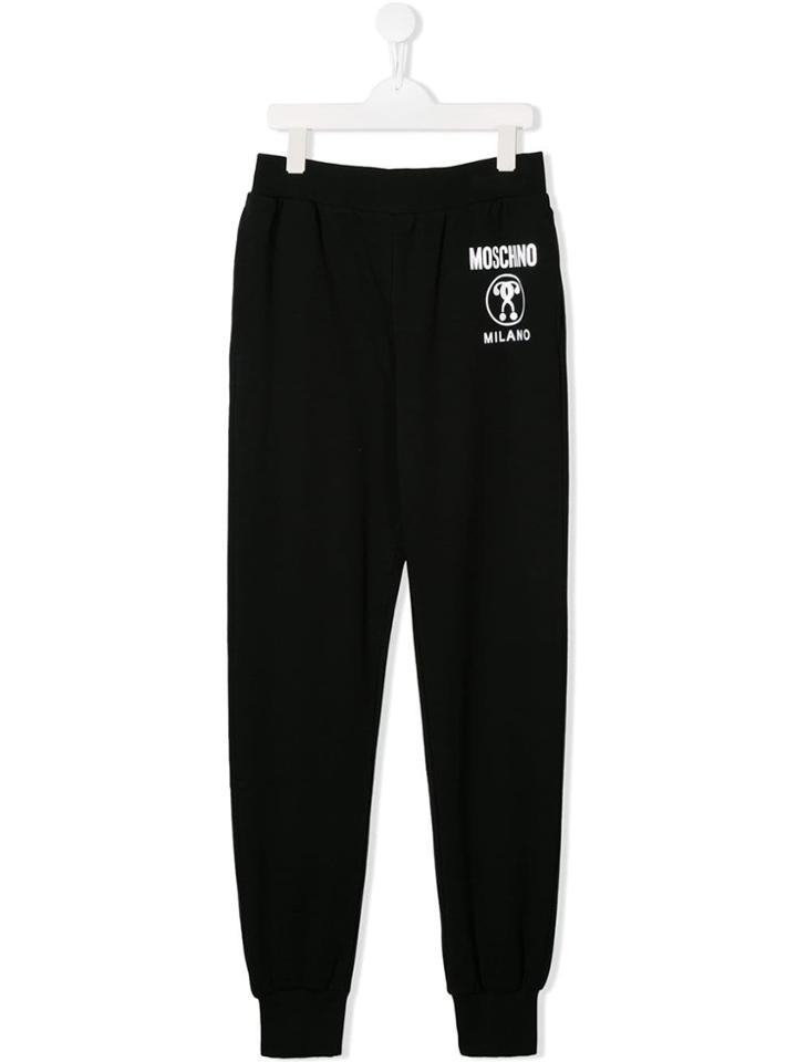 Moschino Kids Teen Logo Track Pants - Black