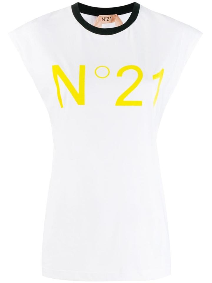 Nº21 Contrast Logo T-shirt - White