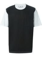 Ami Alexandre Mattiussi Colour Block T-shirt, Men's, Size: Large, Black, Cotton