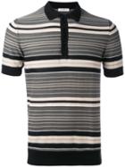 Paolo Pecora - Striped Polo Shirt - Men - Cotton - S, Black, Cotton