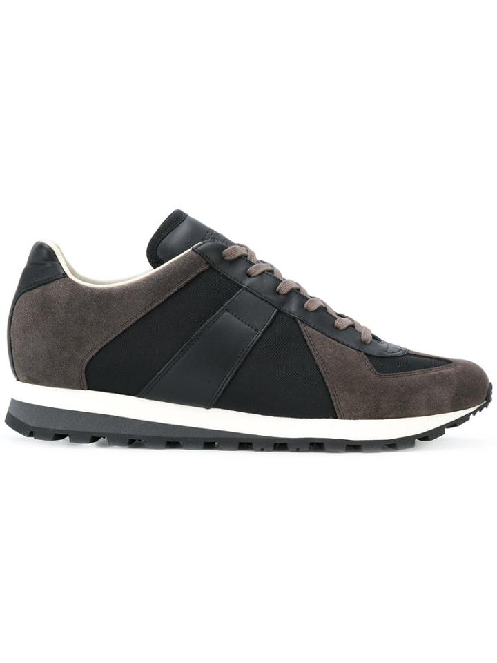 Maison Margiela Contrast-panel Sneakers - Black