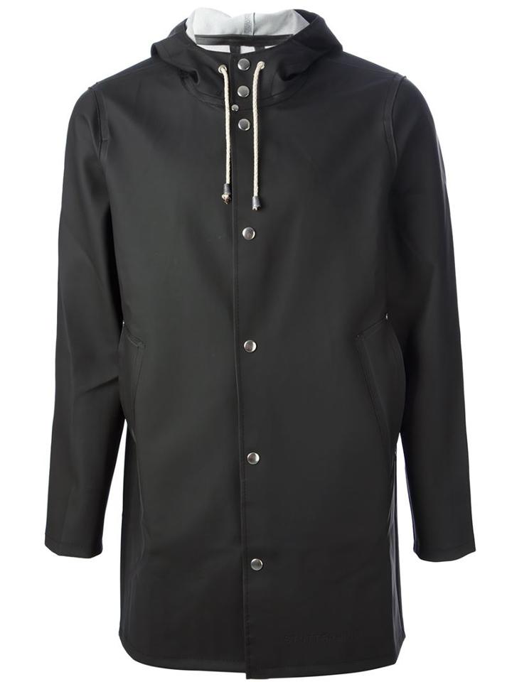 Stutterheim 'stockholm' Raincoat, Adult Unisex, Size: Medium, Black, Rubber