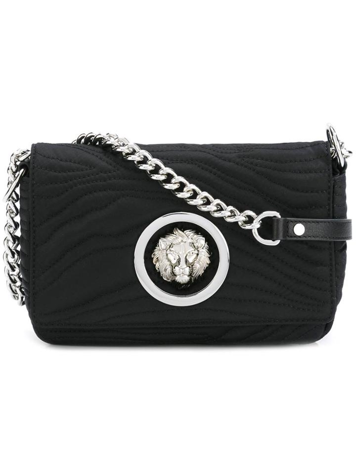 Versus Lion Plaque Shoulder Bag - Black
