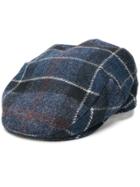 Barbour Checked Flat Cap - Blue
