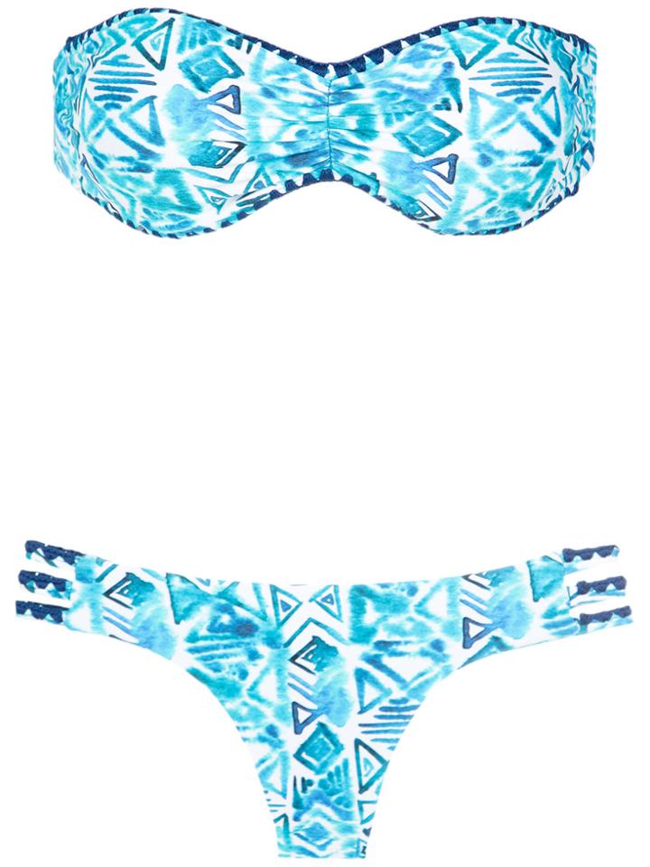 Brigitte Printed Bandeau Bikini Set - Unavailable