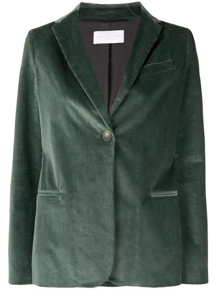 Fabiana Filippi Corded Fitted Blazer - Green