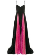 Francesco Paolo Salerno Pleated Insert Gown - Black