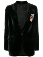 Lédition Embroidered Details Blazer - Black