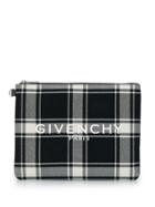 Givenchy Check Print Clutch Bag - Black