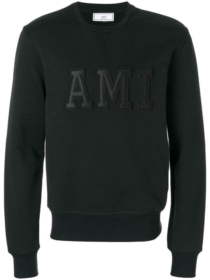 Ami Paris Sweatshirt Patched Ami Letters - Black