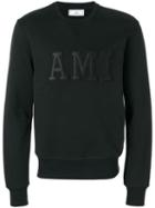 Ami Paris Sweatshirt Patched Ami Letters - Black
