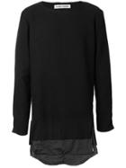 Olubiyi Thomas Double Lined Long Sweater - Black