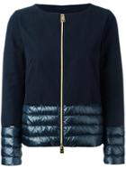 Herno Padded Detail Zipped Jacket - Blue