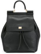Dolce & Gabbana Sicily Backpack, Black, Calf Leather
