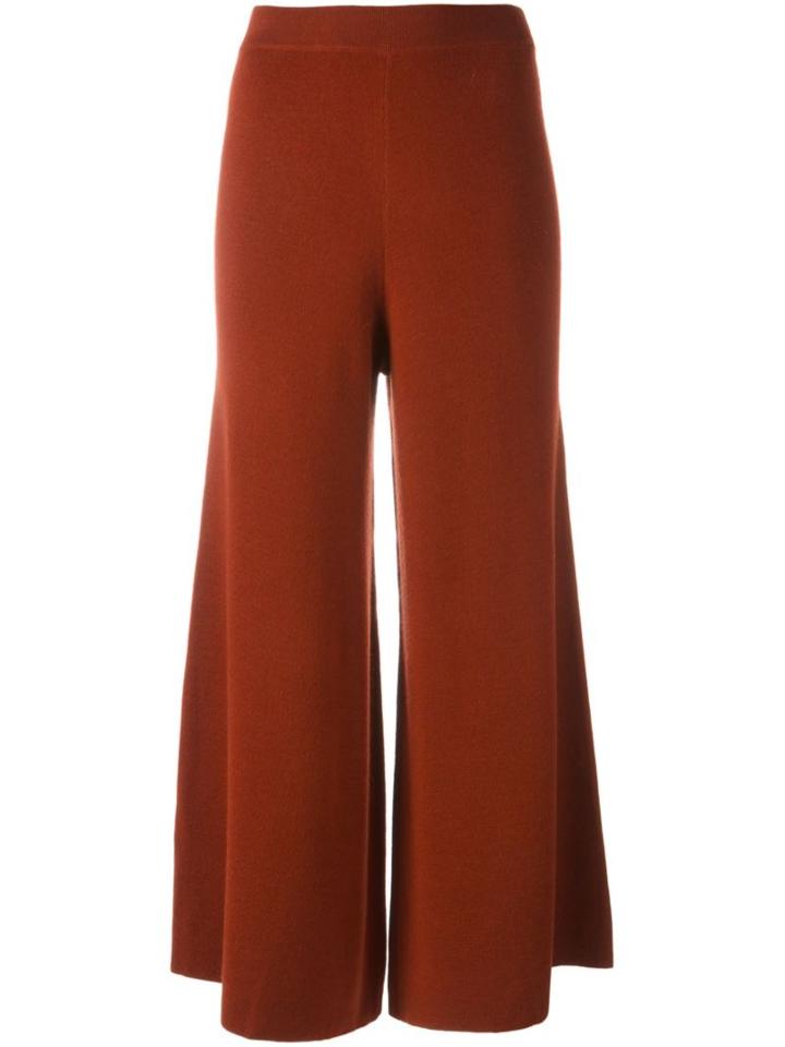 By Malene Birger 'charlone' Wide Leg Trousers, Women's, Size: Small, Red, Acrylic/wool