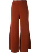 By Malene Birger 'charlone' Wide Leg Trousers, Women's, Size: Small, Red, Acrylic/wool