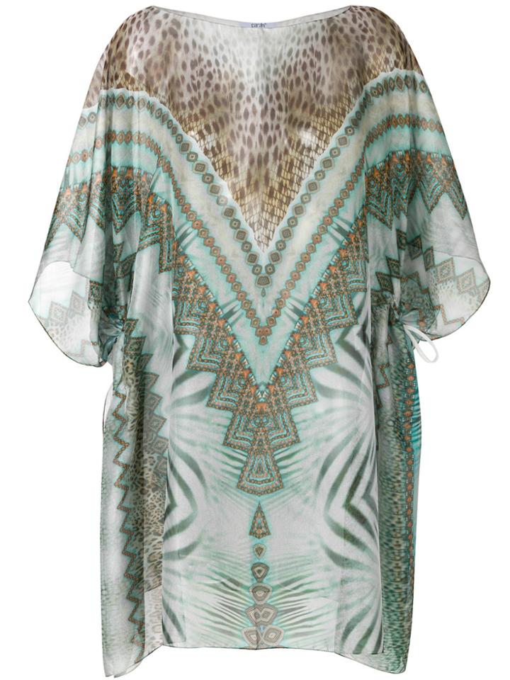 Parah Printed Kaftan Cover Up - Green