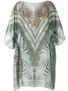 Parah Printed Kaftan Cover Up - Green