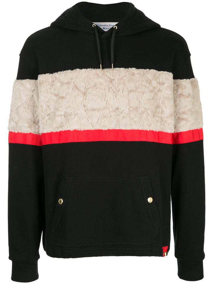 Education From Youngmachines Colour Block Hoodie - Black