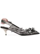 Nº21 Kitten Heel Pumps - Grey