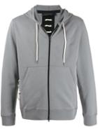 Craig Green Lace-up Detail Zip-up Hoodie - Grey