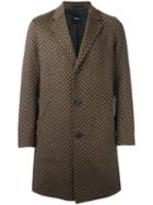 Theory 'delancey' Coat, Men's, Size: Medium, Brown, Virgin Wool/cashmere/bemberg/polyester