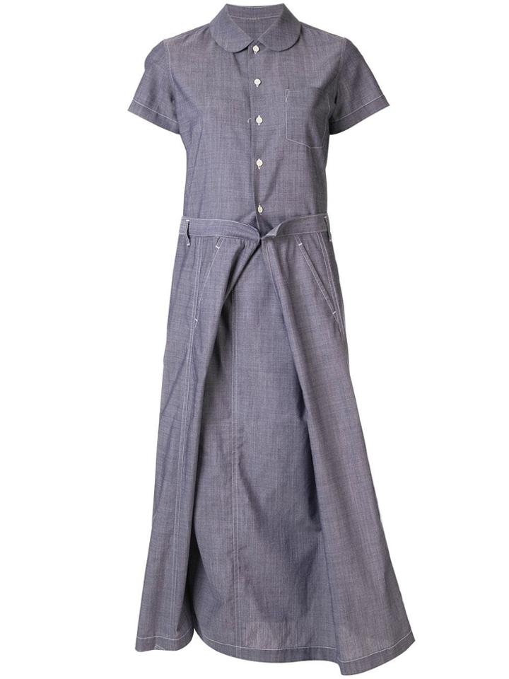 Comme Des Garçons Pre-owned Layered Shirt Dress - Blue