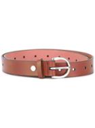 Ps By Paul Smith - Punch Hole Buckled Belt - Women - Leather - 75, Brown, Leather