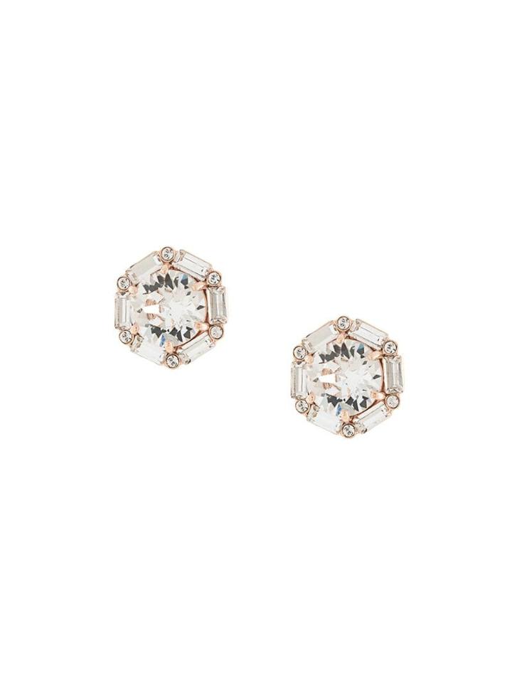 Tani By Minetani Hexagon Stud Earrings - Gold