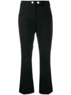 Cavalli Class Cropped Jetted Trousers - Black