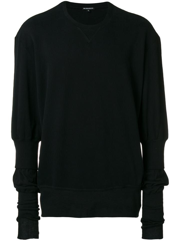 Ann Demeulemeester Extended Sleeve Sweatshirt - Black
