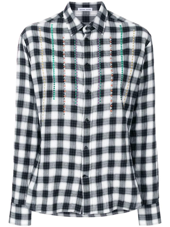 Tomas Maier Shadow Check Shirt - Black