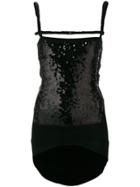 Paco Rabanne Strappy Sequinned Top - Black