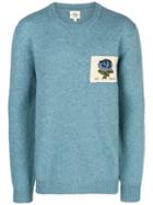 Kent & Curwen Patch Knit Sweater - Blue